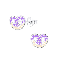 Silver Pretzel Stud Earrings - 9421 Silver Pretzel Stud Earrings - 9421