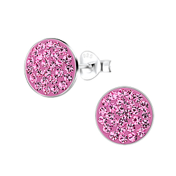 Silver Round Stud Earrings - 8902 Silver Round Stud Earrings - 8902
