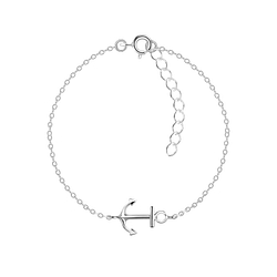 Silver Anchor Bracelet - 8605
