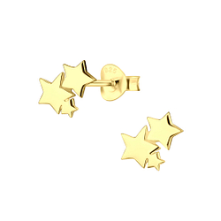 Silver Star Stud Earrings - 9568