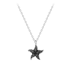 Silver Starfish Necklace - 8595