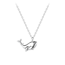 Silver Whale Necklace - 8586