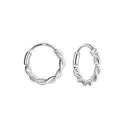 10mm Silver Bali Hoop Earrings - 8664 10mm Silver Bali Hoop Earrings - 8664