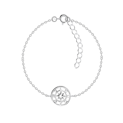 Silver Love Compass Bracelet - 9718 Silver Love Compass Bracelet - 9718