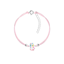 Silver Unicorn Cord Bracelet - 9930