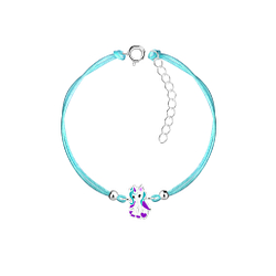 Silver Unicorn Cord Bracelet - 9931 Silver Unicorn Cord Bracelet - 9931