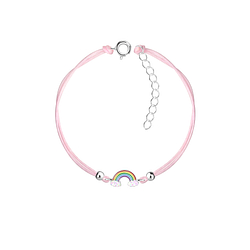 Silver Rainbow Cord Bracelet - 9903