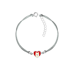 Silver Llama Cord Bracelet - 9929