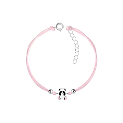 Silver Panda Cord Bracelet - 9918