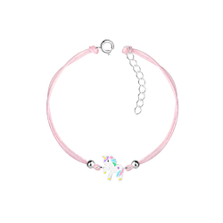 Silver Unicorn Cord Bracelet - 9938