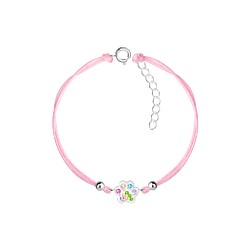 Silver Paw Print Cord Bracelet - 9907 Silver Paw Print Cord Bracelet - 9907