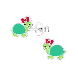 Silver Turtle Stud Earrings - 10518 Silver Turtle Stud Earrings - 10518