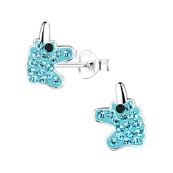 Silver Unicorn Stud Earrings - 10002 Silver Unicorn Stud Earrings - 10002