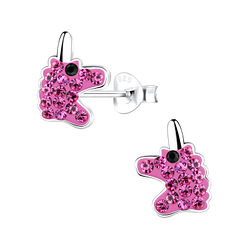 Silver Unicorn Stud Earrings - 10001 Silver Unicorn Stud Earrings - 10001
