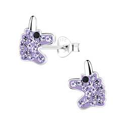 Silver Unicorn Stud Earrings - 10600 Silver Unicorn Stud Earrings - 10600