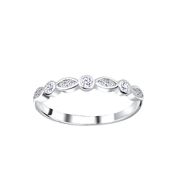 Silver Geometric Eternity Ring - 10000