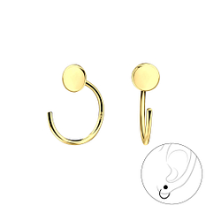 Silver Round Ear Huggers - 10486