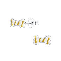 Silver Bone Stud Earrings - 10520 Silver Bone Stud Earrings - 10520