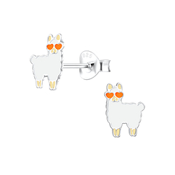 Silver LLama Stud Earrings - 10530
