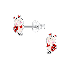 Silver Ladybug Stud Earrings - 10309 Silver Ladybug Stud Earrings - 10309