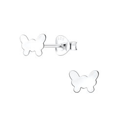 Silver Butterfly Stud Earrings - 10467