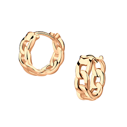 Silver Intertwining Hoop Earrings - 10466