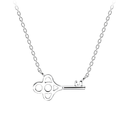 Silver Key Necklace - 10720