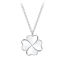 Silver Clover Necklace - 10554