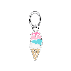 Silver Ice Cream Pendant - 10651