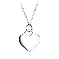Silver Heart Necklace - 10735