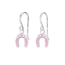 Silver Horseshoe Earrings - 11823