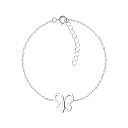 Silver Butterfly Bracelet - 11448