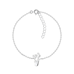 Silver Cactus Bracelet - 11348