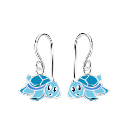 Silver Turtle Earrings - 11571