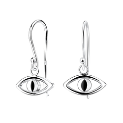 Silver Evil Eye Earrings - 11647