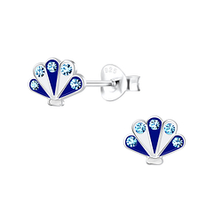 Silver Shellfish Stud Earrings - 11284