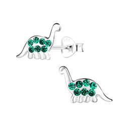 Silver Brachiosaurus Dinosaur Stud Earrings - Wholesale - 13936 Silver Brachiosaurus Dinosaur Stud Earrings - Wholesale - 13936