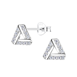 Silver Triangle Stud Earrings - 11811 Silver Triangle Stud Earrings - 11811