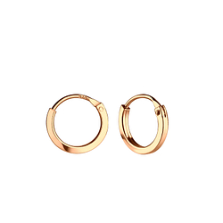 10mm Silver Square Tube Hoop Earrings - 14060 10mm Silver Square Tube Hoop Earrings - 14060