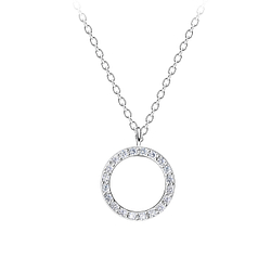 Silver Circle Necklace - 11357