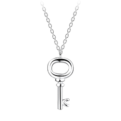 Silver Key Necklace - 11064
