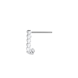 Silver Heart Nose Stud - 11936