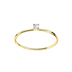 2mm Opal Silver Ring - 11380