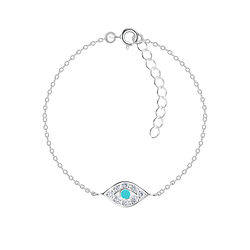 Silver Evil Eye Bracelet - 17239