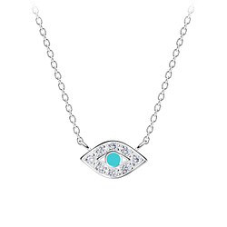 Silver Evil Eye Necklace - 17238