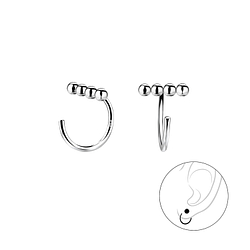 Silver Ear Huggers - 12804