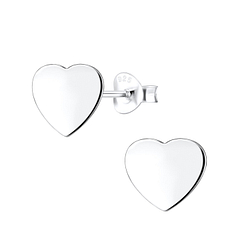 Silver Heart Stud Earrings - 11933 Silver Heart Stud Earrings - 11933