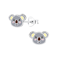 Silver Koala Stud Earrings - 13441 Silver Koala Stud Earrings - 13441