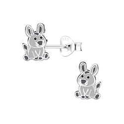 Silver Donkey Stud Earrings - 13516
