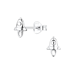 Silver Rocket Stud Earrings - 11931